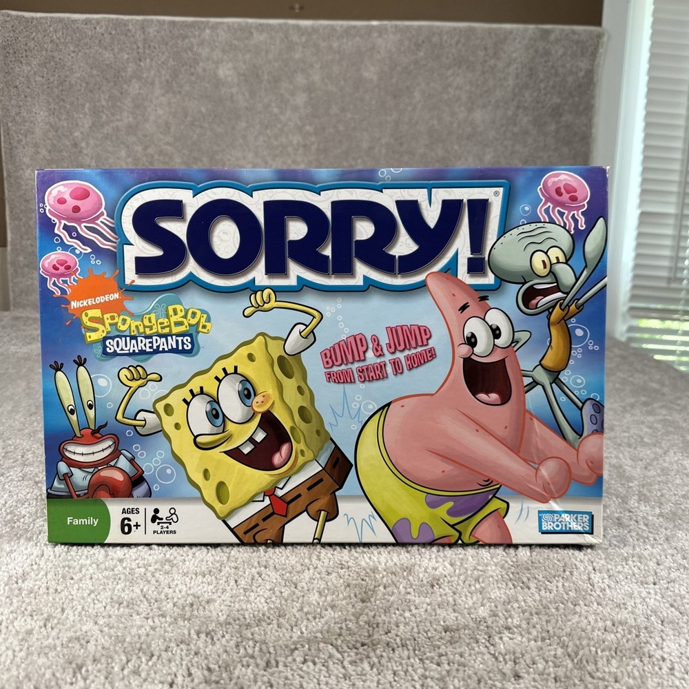 2008 Sorry! Spongebob Edition Game by Parker Brothers *READ*